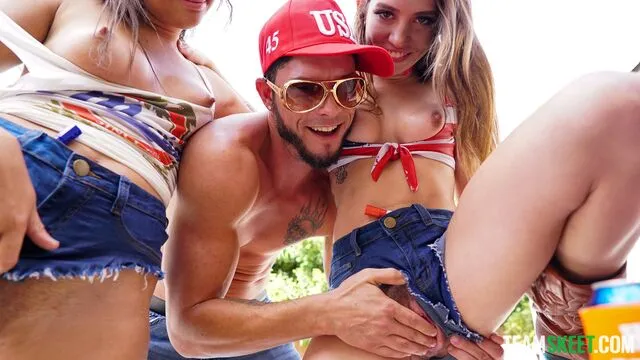 Rosy Michelle Anderson ve Bailey Base'in Üçlü Seks ve Porno Sahnesi