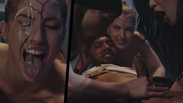 Octavia ve Oliver'ın Sert Üçlü Seks ve Sikiş
